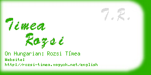 timea rozsi business card